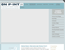 Tablet Screenshot of onpointinvestigations.com